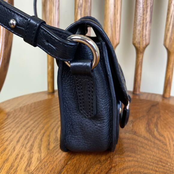 Radley London Small Crossbody Bag w Scottie Dog Logo Black Leather Retro - Picture 4 of 16